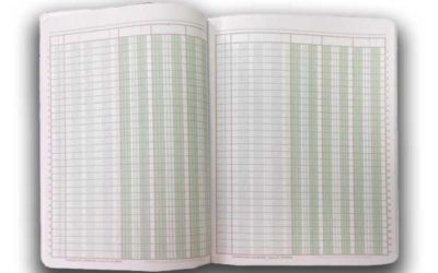 Cuaderno de contabilidad de 2, 3 y 4 columnas.