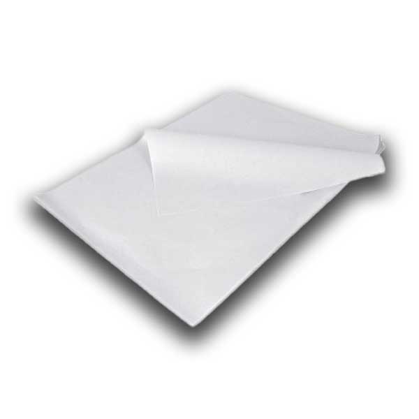 Pliego de papel parafinado blanco Glassine.